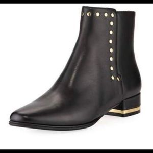 Neiman Marcus black leather booties